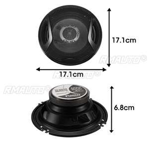 Altavoz Coaxial para Auto de 6.5 Pulgadas, 2 Vías, Subwoofer Estéreo de Alta Fidelidad, Altavoz Coaxial Universal para Auto, Equipo de Audio, Par con Cable - Product Image 6