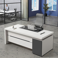Bureau de direction moderne de luxe en gros avec tiroirs pour PDG, directeur général, cadre supérieur, bureau à domicile