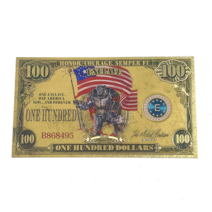 Billet de banque commémoratif personnalisé en feuille d'or 24 carats, pièce de collection en plastique - Product Image 3