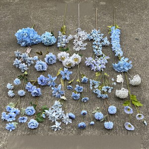 Fleurs artificielles bleu clair en gros pour la décoration de mariage à domicile - Product Image 1