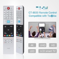 Control Remoto de Repuesto CT-8533 Compatible con Televisores LED Inteligentes Toshiba 32D3864DB 32L2863DB 32W3863DB 32W3864DB 32L3863DB 32W2863DB