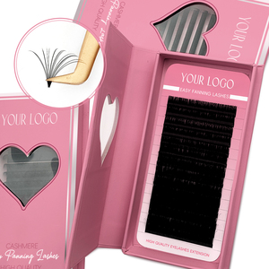 Vassoi ciglia vegano in plastica rosa personalizzati visoni in velluto seta scura vassoi ciglia 0.07 D Curl Cashmere extension ciglia morbide con <span class=keywords><strong>Base</strong></span> allentata - Product Image 3