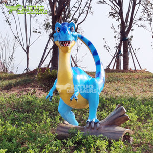 Statue de <span class=keywords><strong>dessin</strong></span> <span class=keywords><strong>animé</strong></span> en fibre de verre, roi <span class=keywords><strong>dinosaure</strong></span>, pour parc d'attractions - Product Image 3