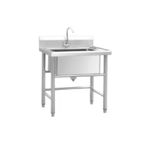 Hot sales Stainless steel single star sink stainless steel wash vegetable wash sink for custom commercial