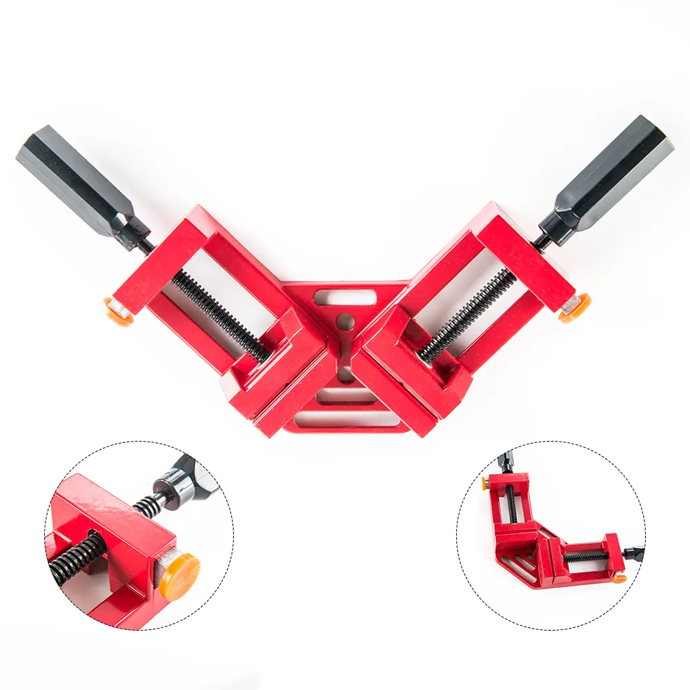 Double Handle Aluminum Adjustable Swing Jaw 90 Degree Right Angle Quick Released Wood Clamp Corner Clamp