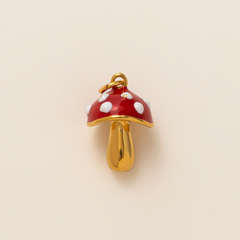 Pendentif champignon rouge