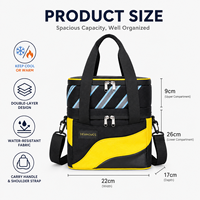 Sac isotherme à double couche de grande capacité, réutilisable, personnalisé OEM ODM, sac isotherme portable pour le travail, les pique-niques et les voyages