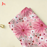 Tissu popeline en coton pur léger avec motif floral numérique pour chemise de fille/garçon