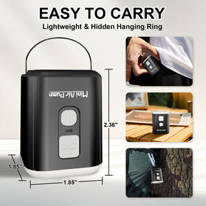 Pompa Udara tangan portabel 1600mAh, baterai Lithium dapat diisi ulang untuk tas penyimpanan, Kolam renang cincin kasur udara - Product Image 6