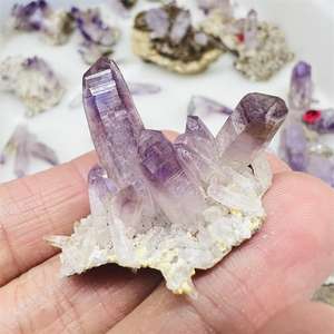 Vente en gros d'améthyste <span class=keywords><strong>vera</strong></span> <span class=keywords><strong>cruz</strong></span> naturelle de haute qualité grappe de cristal reiki rugueux violet pour la méditation - Product Image 3