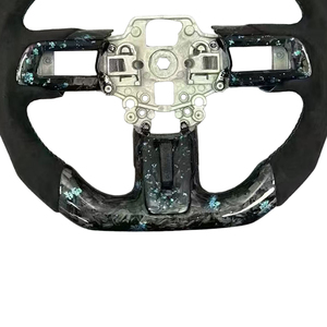 Volante de Cuero y Fibra de Carbono Forjado Azul Personalizado para <span class=keywords><strong>Ford</strong></span> <span class=keywords><strong>Mustang</strong></span> 2015 2016 2017 2018 2019 2020 2021 <span class=keywords><strong>2022</strong></span> GT Shelby - Product Image 5