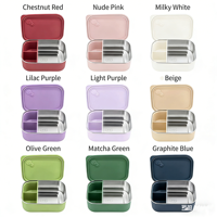 Boîtes à lunch bento étanches à 3 compartiments, boîte à lunch en acier inoxydable pour enfants avec couvercle en silicone, séparateur amovible