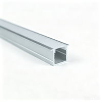 Profilé en aluminium LED sur mesure 15*15 pour bande LED encastrée, tube néon, rainure pour bande LED arrière