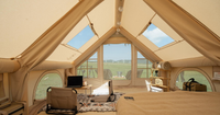 Tente de camping gonflable 12 personnes ㎡   Fabricant OEM ODM, tente familiale imperméable 420D Oxford, installation rapide, 5-6 personnes