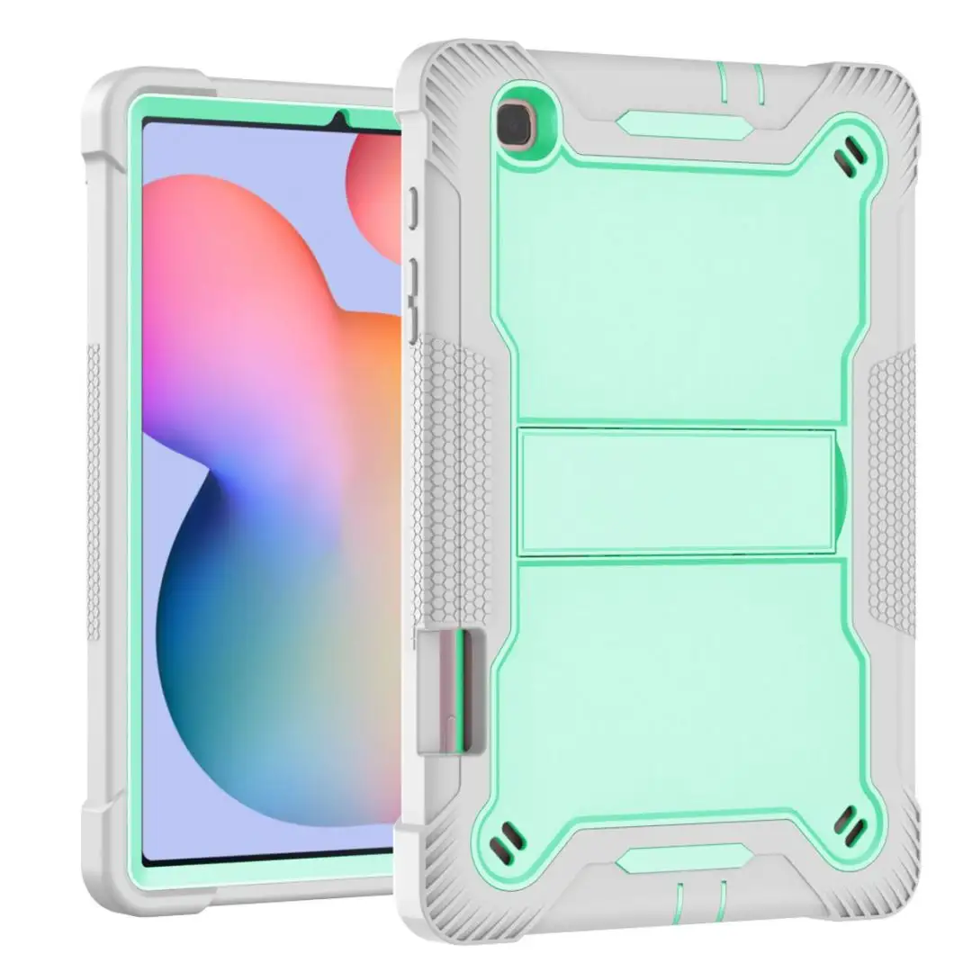 Casing tablet Samsung Galaxy tab s6 lite, sarung HP kickstand 3 lapisan tali multifungsi tugas berat tahan guncangan 10.4 2024