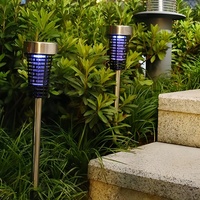 Lampe solaire de jardin 2 en 1 IP65 avec anti-moustiques LED, lampe anti-moustiques intérieure et extérieure pour la maison ou le bureau