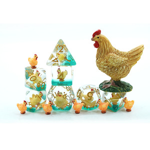 COC Running Group Quick Sand Soft Edge Resin Dice Rooster Shape Dungeons Table Game Accessoires Groothandel - Product Image 2