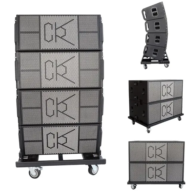 CVR Three-way 12 Inch Wooden Waterproof Active Stage Line Array Speakers with Big Power for Surround Sound Systems