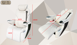 Asiento de Auto de Lujo ST-AVAEFQP para Vehículos Comerciales, con Masaje y Reclinación, Asientos VIP de Cuero para Multivan <span class=keywords><strong>Caravelle</strong></span> - Product Image 4