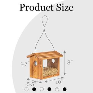 뒤뜰 발코니에 적합한 야외 나무 조류 피더 조류 관찰을위한 벽 장착 나무 조류 피더 - Product Image 5