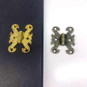 Charnière en alliage de zinc à motif floral rétro, style européen, charnière de surface pour meubles, antirouille, pour boîte en bois, décoration de boîte cadeau - Product Image 1
