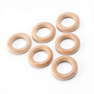 Anneaux en bois de hêtre naturel en gros pour le bricolage - Polis, peints, écologiques, couleur personnalisable, décoration moderne pour la maison, fournitures artistiques pour mur - Product Image 1