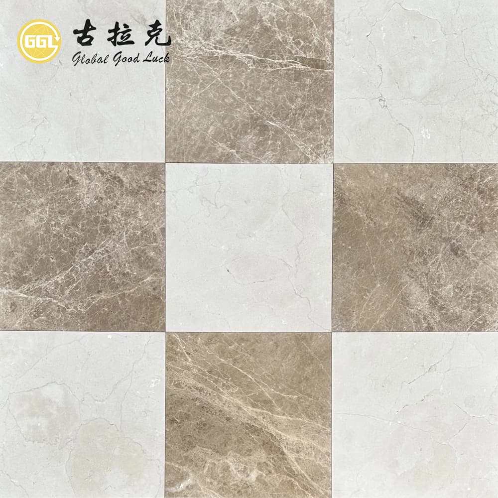 Light Brown & White