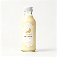 Étiquettes de bouteilles de lait de banane Haoxuan, autocollantes, imprimées, imperméables, pour produits laitiers et boissons, design personnalisé
