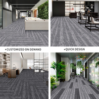 Vente flash, prix bas, carreaux de moquette de luxe modernes, puzzle, boucle, antistatiques, rembourrés, lavables, emboîtables