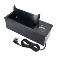 Enchufe de Mesa Abatible, Caja de Alimentación y Datos Empotrada para Escritorio de Oficina, Mesa de Sala de Conferencias