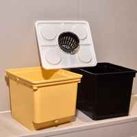 Système hydroponique néerlandais 11L avec pots en filet PP et coudes de drainage, options 1/2/4 trous pour la culture de tomates et concombres en serre