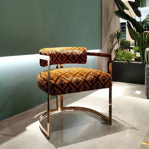 Sillón de Diseño Italiano Moderno y Lujoso, Cómodo, de Terciopelo, para Dormitorio o Villa - Product Image 1