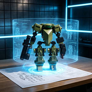 Patrol Trooper No.1 DIY Transforming Mecha Robot Building <b>Blocks</b> Bricks Set STEM Educational building Construction Assemble Toy - Product Image 2