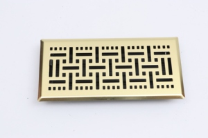 4*10 Floor Air <strong>Register</strong> 0.8mm Thick Powder Coated Black Square Hole Design Adjustable Damper for HVAC Ventilation - Product Image 4