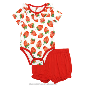 All'ingrosso vestiti per bambine e ragazzi manica corta in cotone <span class=keywords><strong>Body</strong></span> pagliaccetto per <span class=keywords><strong>Body</strong></span> tuta in cotone con pantaloncini - Product Image 5