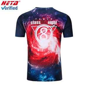 T-shirt personnalisé à faible MOQ, design tendance avec votre propre motif, 100% polyester, sublimation par transfert thermique, OEM, t-shirt personnalisé - Product Image 2