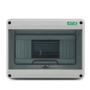 CHENF IP65 Waterproof Power Electric Distribution Box HT- 8 Ways Solar Plastic Box MCB SPD Fuse ABS connecting box