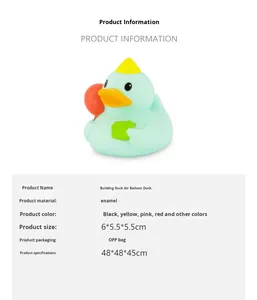 Jouets de bain en forme de canard en PVC personnalisés imprimés en série avec motifs décoratifs - Product Image 6