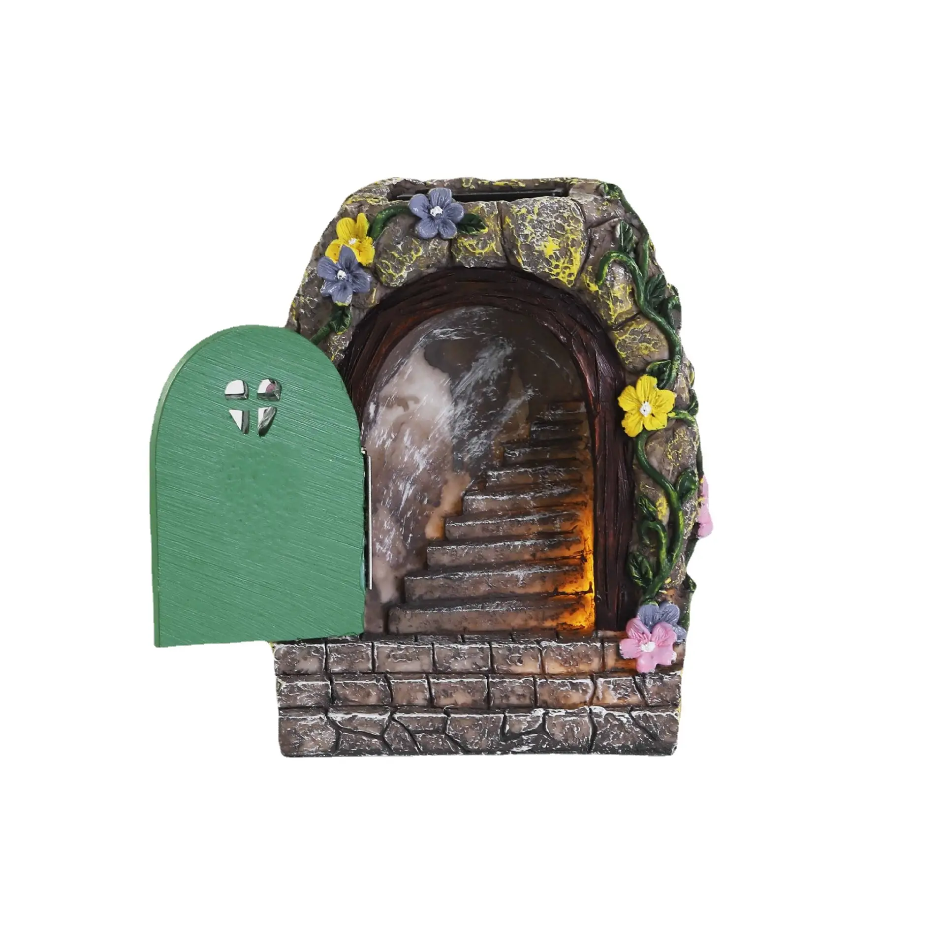 Tuin Kunst Tuin Sculptuur Gazon Ornament Mini Fee Tuin Decor Accessoires Miniatuur Kabouter Fee Huis Deur