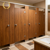 Cabines de toilettes modernes et compactes pour hôtels, salles de bain, gymnases, sanitaires commerciaux en HPL, étanches et ignifuges, cloisons WC