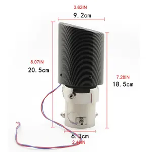 发光二极管碳纤维汽车消声器消音器不锈钢塑料发光汽车排气尾喉尖汽车配件