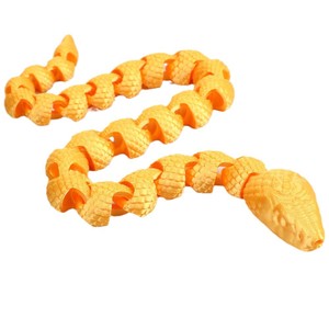 Collier de décompression unisexe pour enfants, modèle de jouet imprimé en 3D, créatif, en forme de serpent articulé, à thème animal, en PLA, emballage cadeau original - Product Image 5
