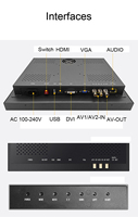 Moniteur de sécurité CCTV LCD professionnel 15 17 19 20 21,3 22 24 26 27 32 pouces, écran 4K, écran mural