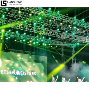 <span class=keywords><strong>Precio</strong></span> barato, estructura de sonido cuadrada, altavoz de <span class=keywords><strong>techo</strong></span> ligero, telón de fondo de escenario, sistema de armazón de iluminación de aluminio - Product Image 3