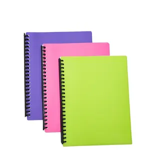 Cuốn Sách Hiển Thị Cột Sống Xoắn Ốc PP Tờ Trình Bày Thư Mục A4 20 Pocket Display Book