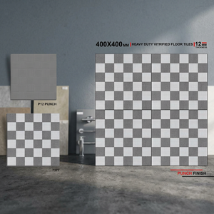 กระเบื้องปูพื้นเซรามิกเคลือบดิจิตอลขนาด 400x400 มม. หนา 9 มม. สำหรับงานหนัก ทนทาน เหมาะสำหรับพื้นที่จอดรถและพื้นที่กลางแจ้ง - Product Image 4