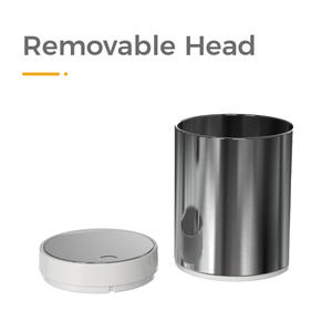 Mini Desktop Trash Can Cylindrical Stainless Steel Push Button White Lemon Yellow Emerald Green Indoor <b>Waste</b> <b>Bin</b> - Product Image 4