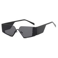 Lunettes de soleil connectées sans monture personnalisées pour hommes, style mode, pour la photographie de rue, forme concave