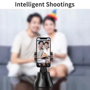 Laudtec 360 akıllı AI Gimbal Selfie sopa otomatik yüz nesne izleme çekim Smartphone telefon tutucu Selfie standı kamera yatağı