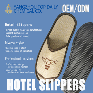 Chaussons jetables de luxe en coton et lin pour hôtels et spas, <span class=keywords><strong>éco</strong></span>logiques, vente en gros OEM - Product Image 5
